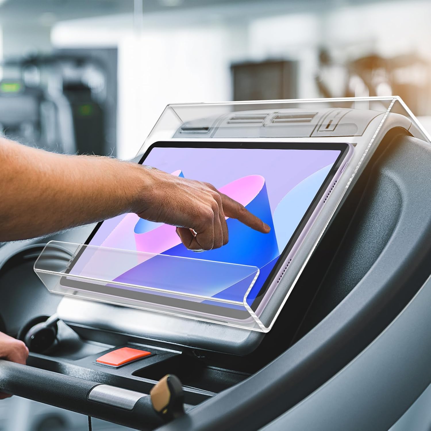 Zuxmvot : Suporte para tablet de esteira de acrílico é bom